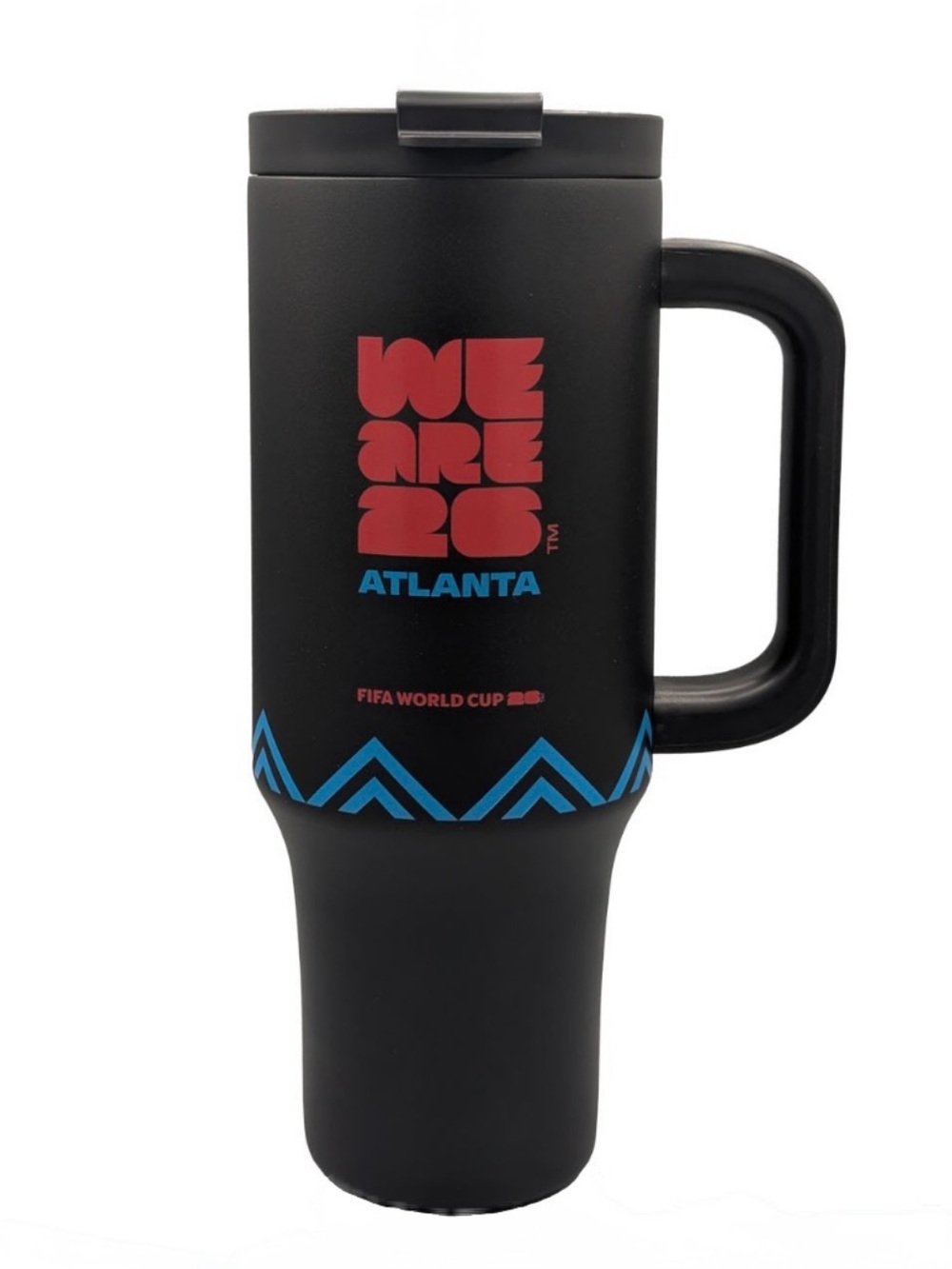 FIFA nwt Atlanta World Cup Black stainless steel We Are 26' Travel Mug 40 oz